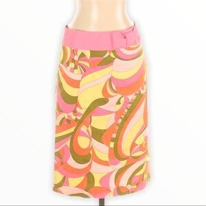 TIBI Linen Pastel Colors Pencil Skirt